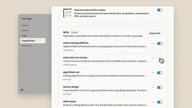 Anthropic презентовала инновационный инструмент Skills для улучшения работы ИИ